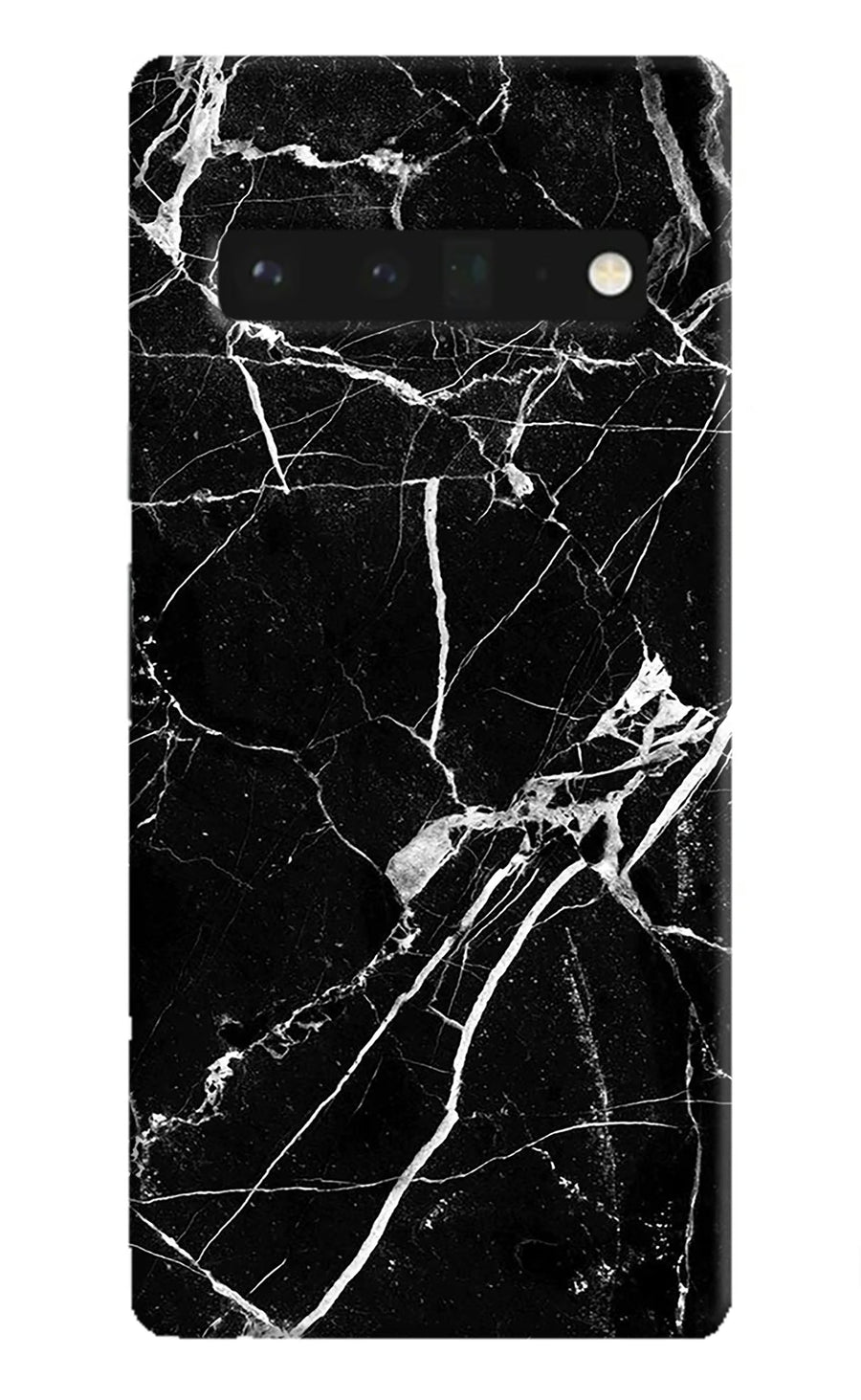 Black Marble Pattern Google Pixel 6 Pro Back Cover, Hard case