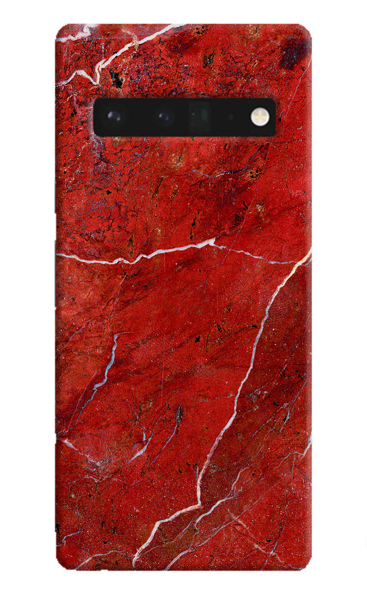 Red Marble Design Google Pixel 6 Pro Hard Case Back Cover by Casekaro
