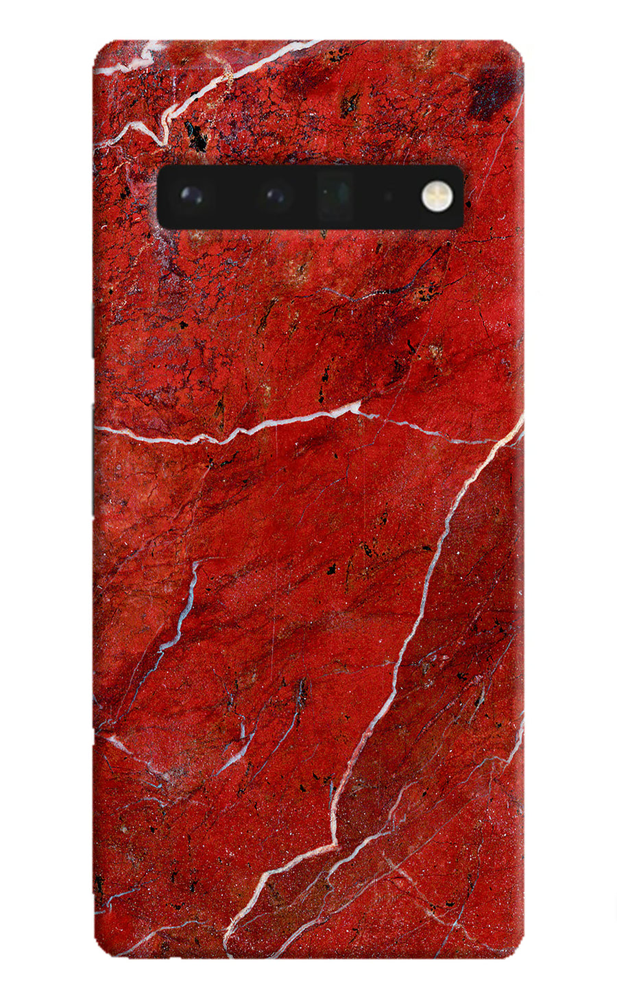 Red Marble Design Google Pixel 6 Pro Back Cover, Hard case