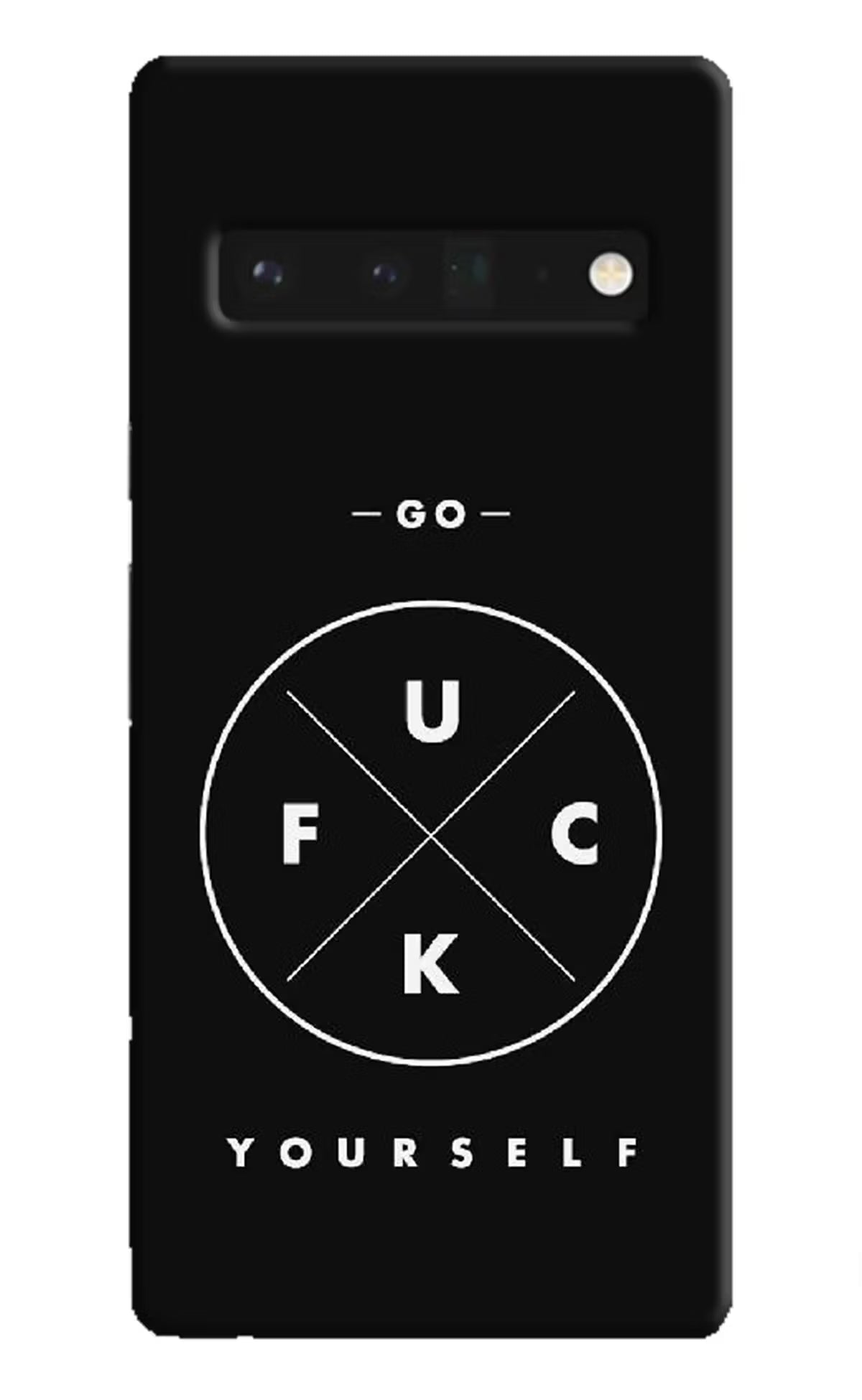 Go Fuck Yourself Google Pixel 6 Pro Hard Case Back Cover by Casekaro