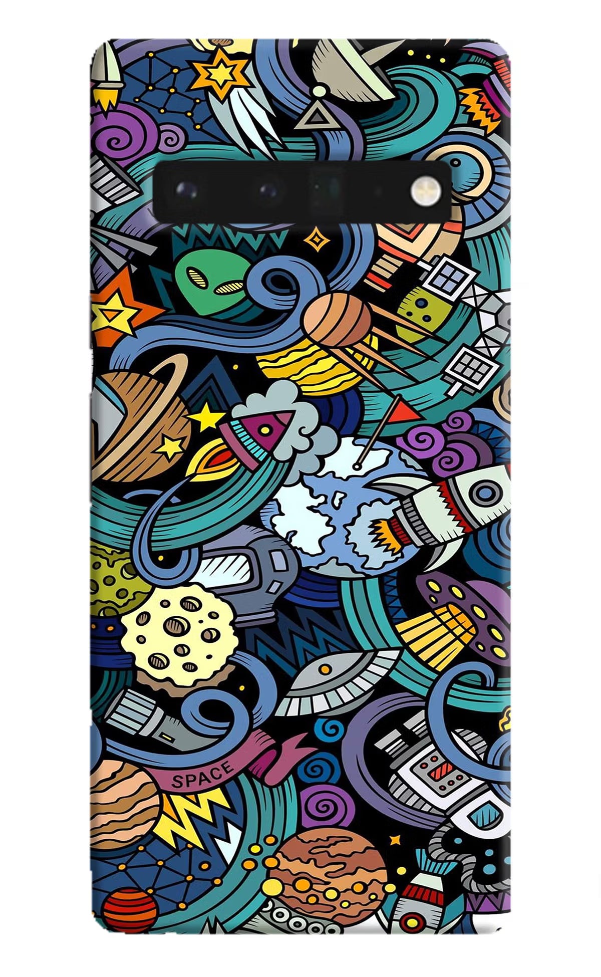 Space Abstract Google Pixel 6 Pro Hard Case Back Cover by Casekaro