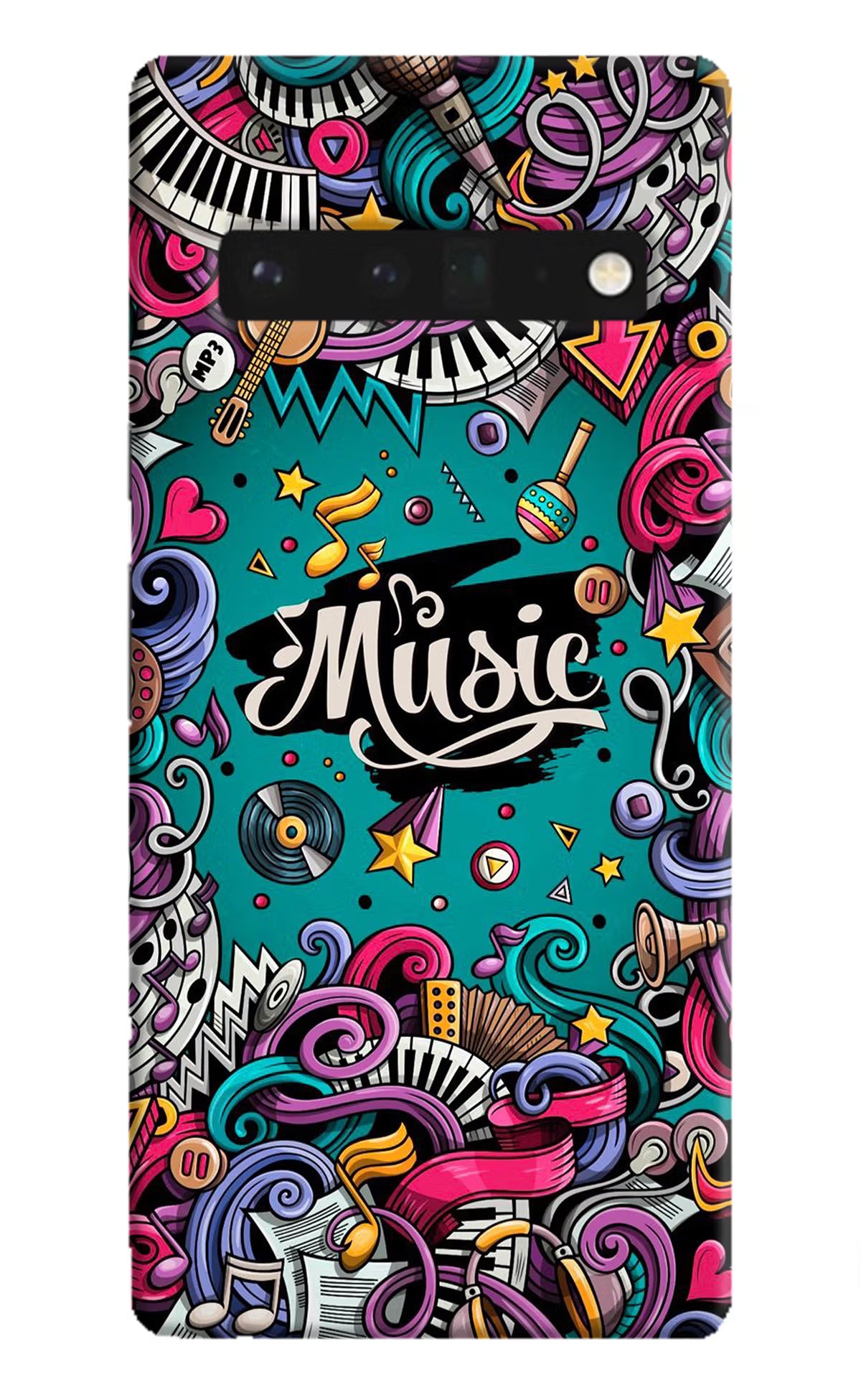Music Graffiti Google Pixel 6 Pro Hard Case Back Cover by Casekaro