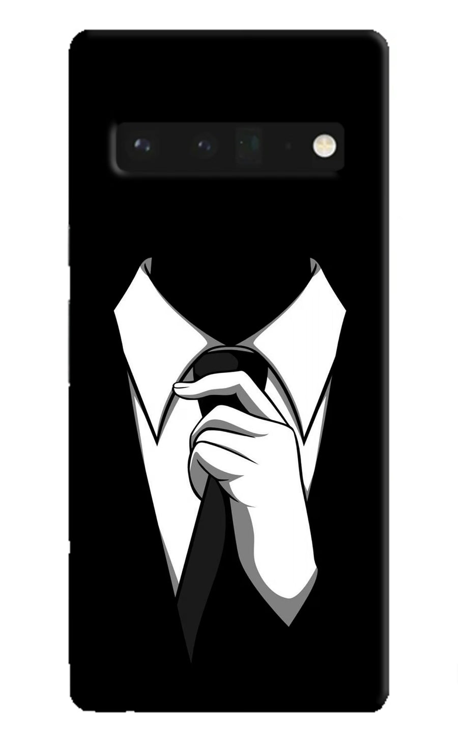 Black Tie Google Pixel 6 Pro Back Cover, Hard case