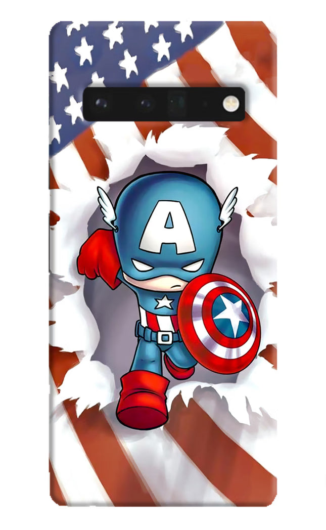 Captain America Google Pixel 6 Pro Hard Case Back Cover by Casekaro