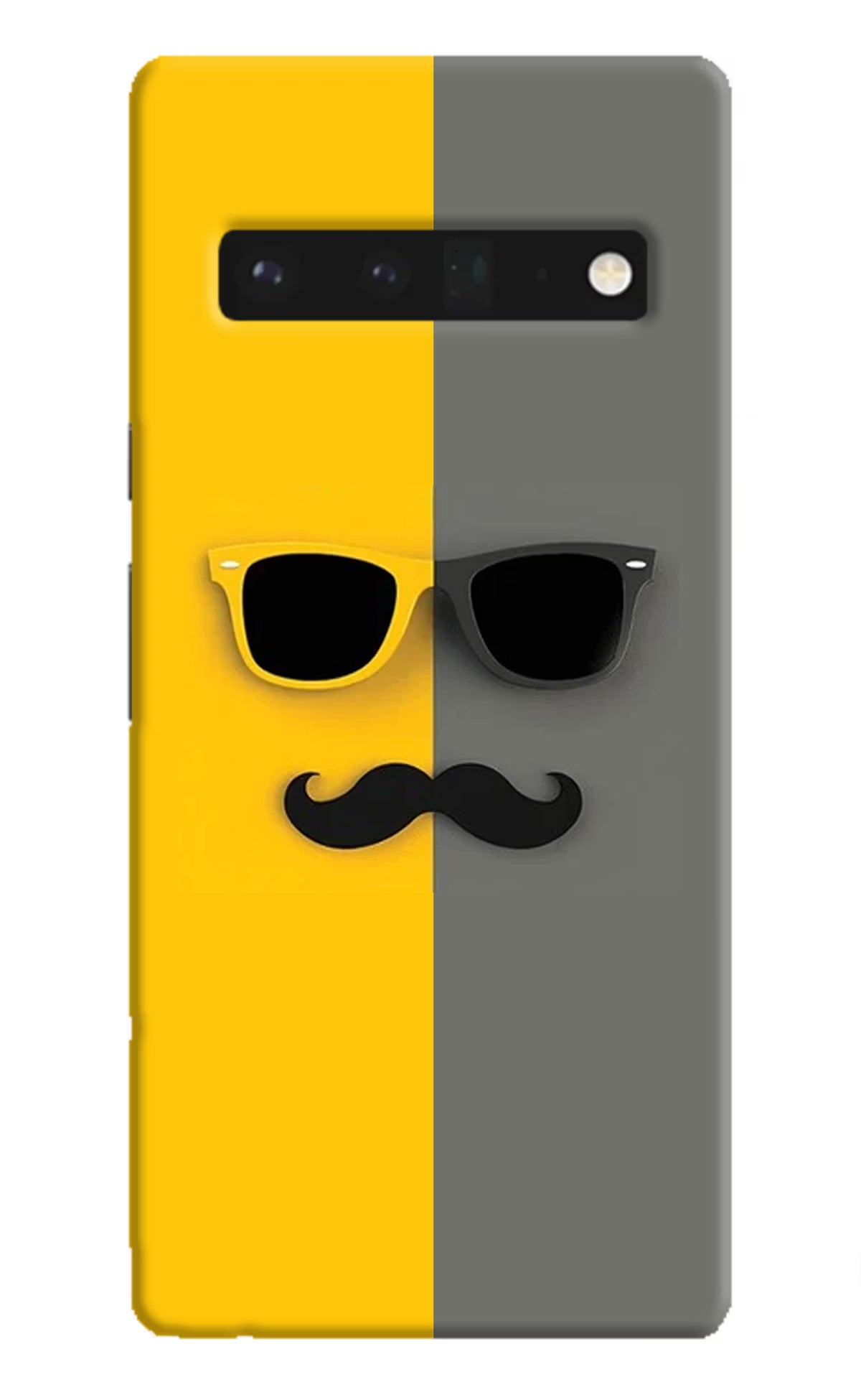 Sunglasses with Mustache Google Pixel 6 Pro Hard Case Back Cover by Casekaro