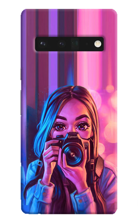 Girl Photographer Google Pixel 6 Pro Hard Case Back Cover by Casekaro