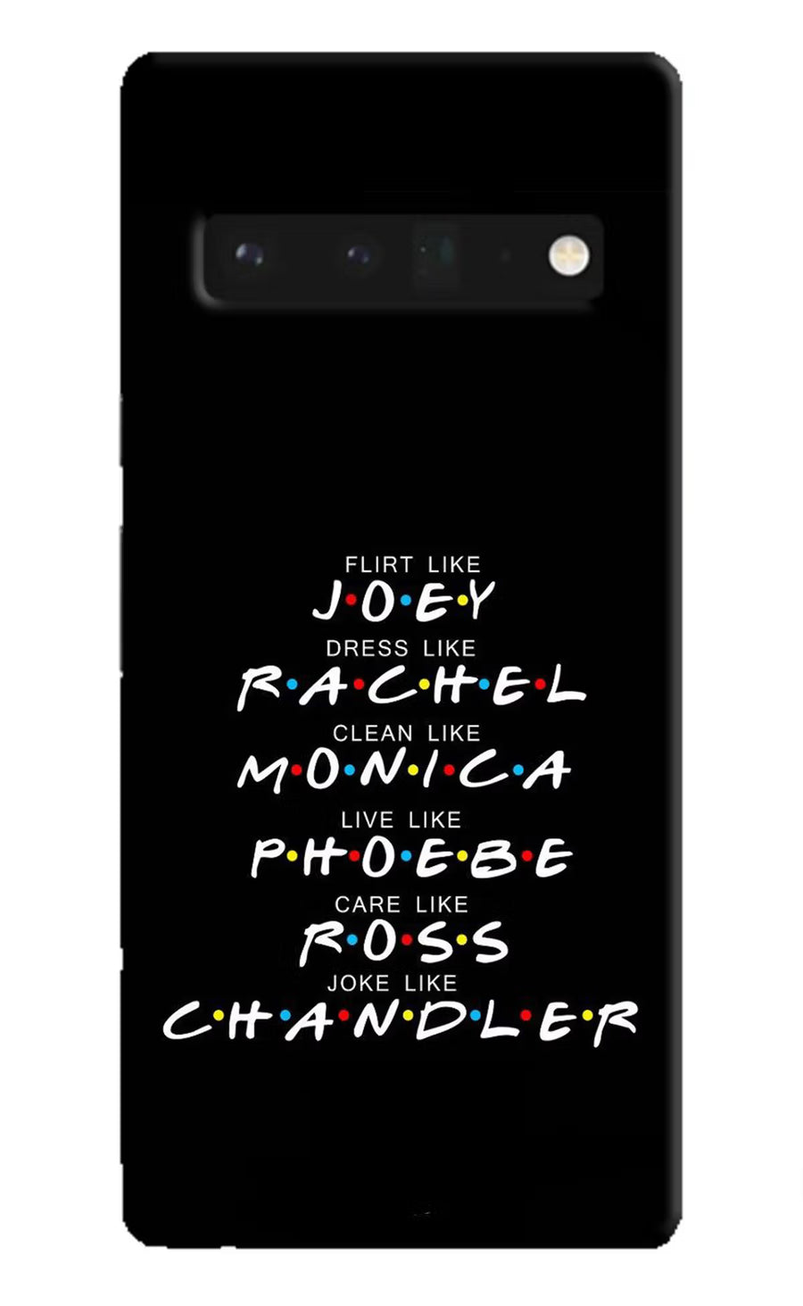 FRIENDS Character Google Pixel 6 Pro Back Cover, Hard case