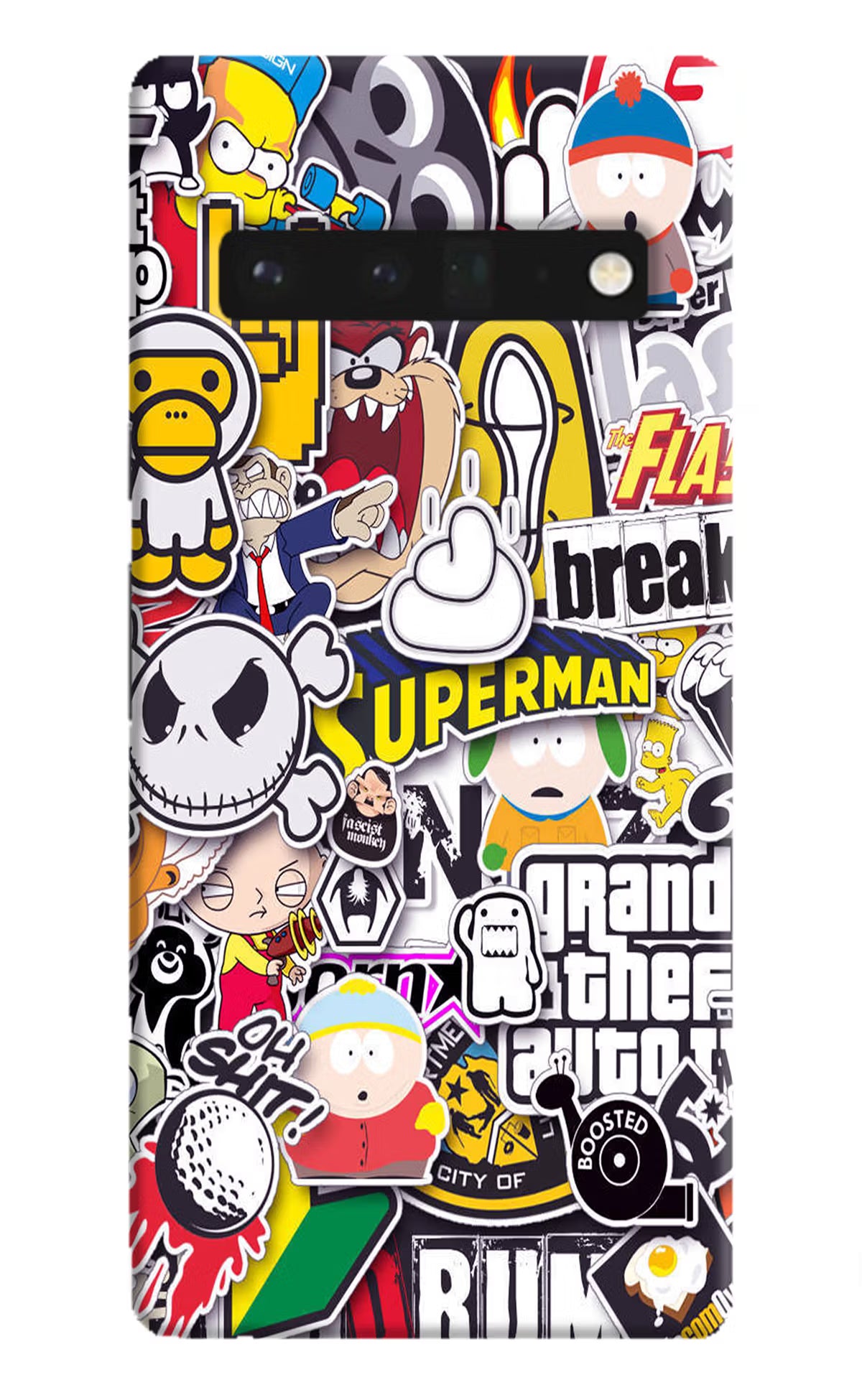 Sticker Bomb Google Pixel 6 Pro Hard Case Back Cover by Casekaro