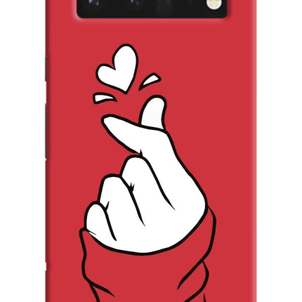 Korean Love Sign Google Pixel 6 Pro Hard Case Back Cover by Casekaro