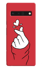 Korean Love Sign Google Pixel 6 Pro Hard Case Back Cover by Casekaro