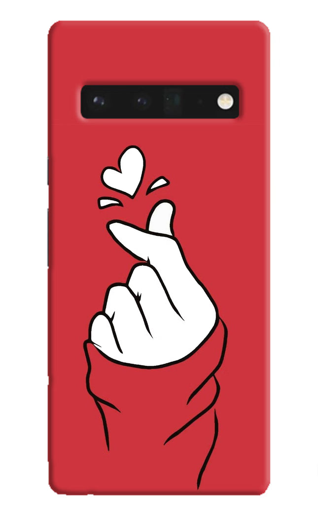 Korean Love Sign Google Pixel 6 Pro Hard Case Back Cover by Casekaro