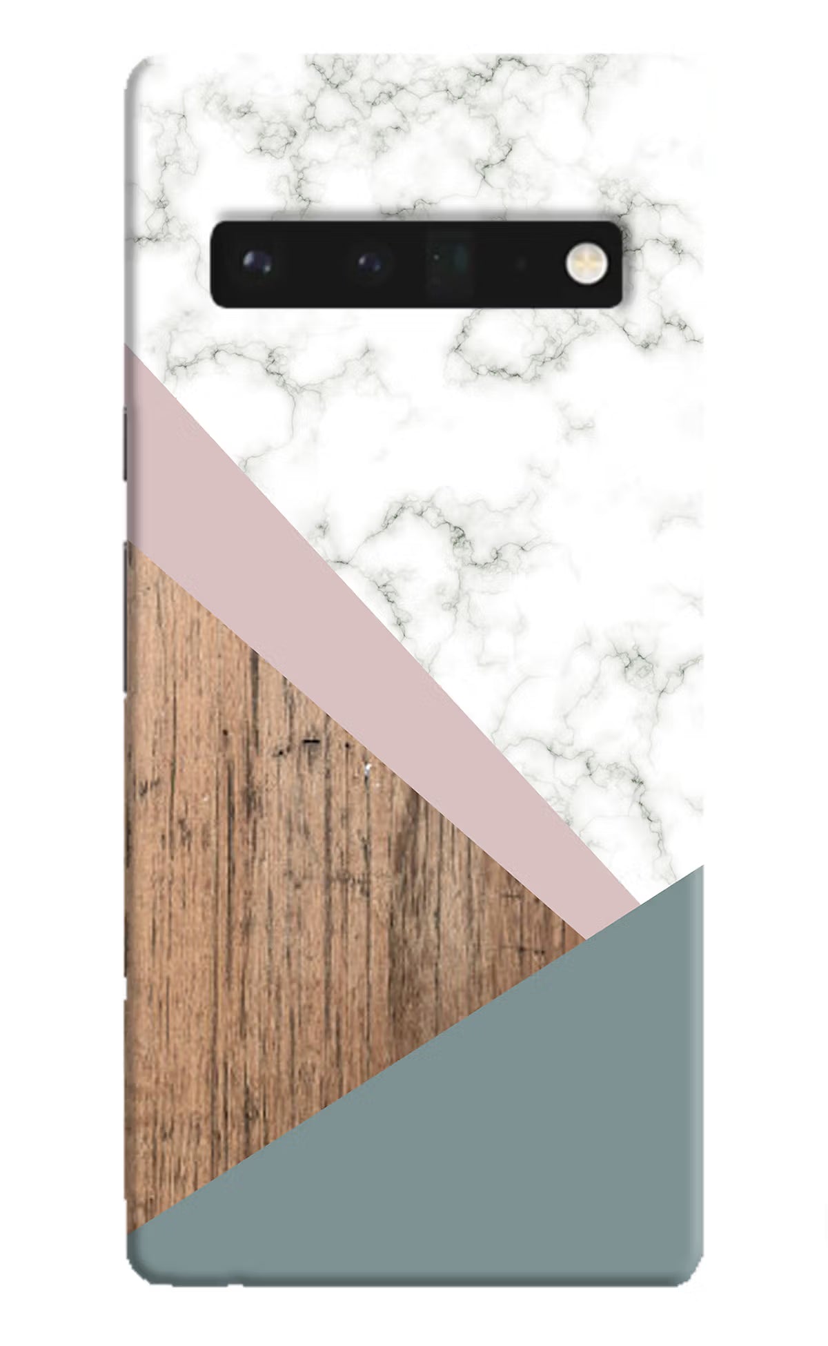 Marble wood Abstract Google Pixel 6 Pro Hard Case Back Cover by Casekaro