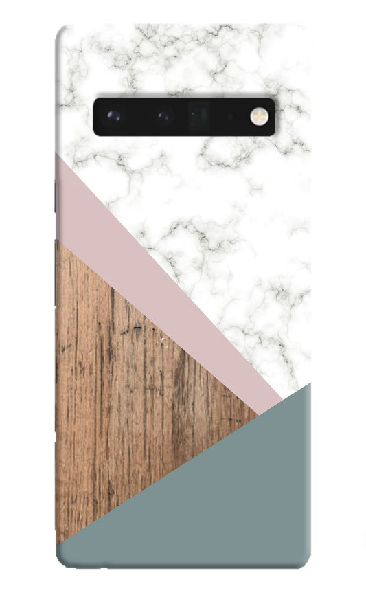 Marble wood Abstract Google Pixel 6 Pro Hard Case Back Cover by Casekaro