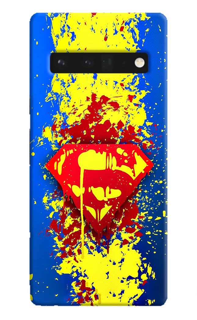 Superman logo Google Pixel 6 Pro Hard Case Back Cover by Casekaro