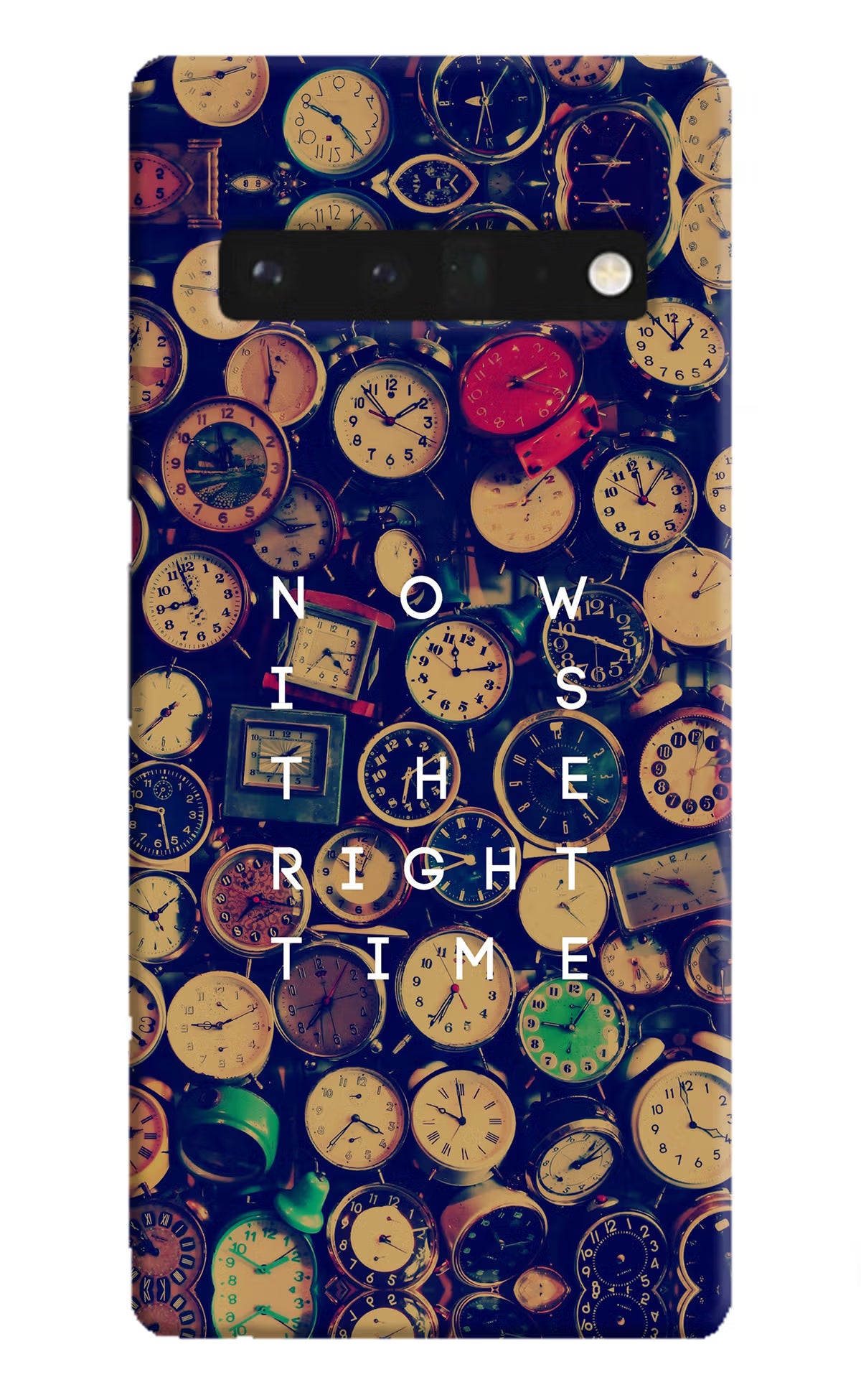 Now is the Right Time Quote Google Pixel 6 Pro Hard Case Back Cover by Casekaro