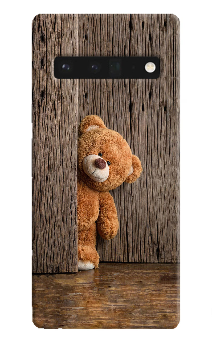 Teddy Wooden Google Pixel 6 Pro Back Cover, Hard case