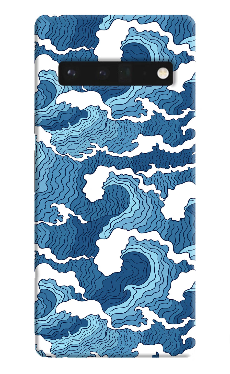 Blue Waves Google Pixel 6 Pro Back Cover, Hard case