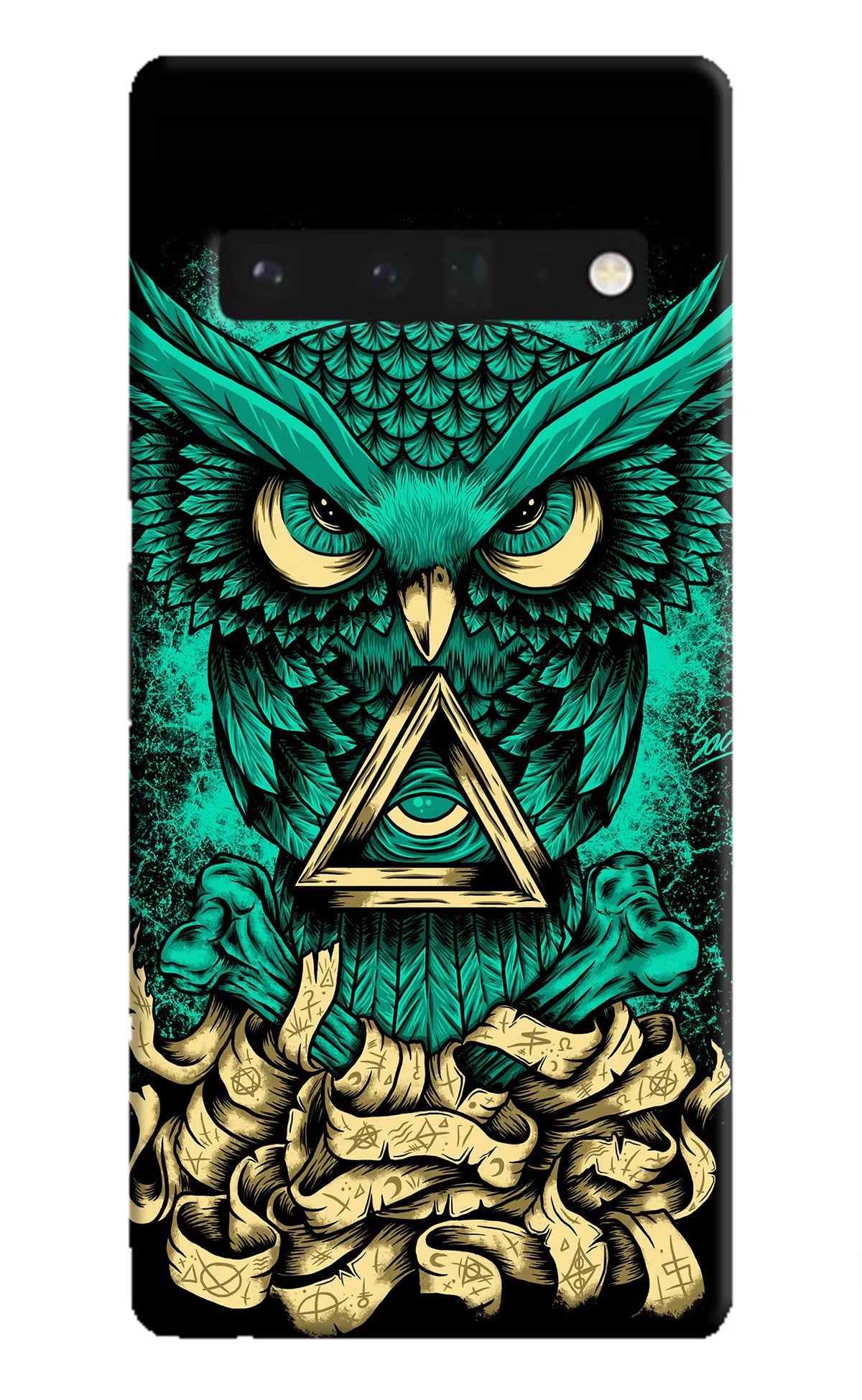 Green Owl Google Pixel 6 Pro Hard Case Back Cover by Casekaro