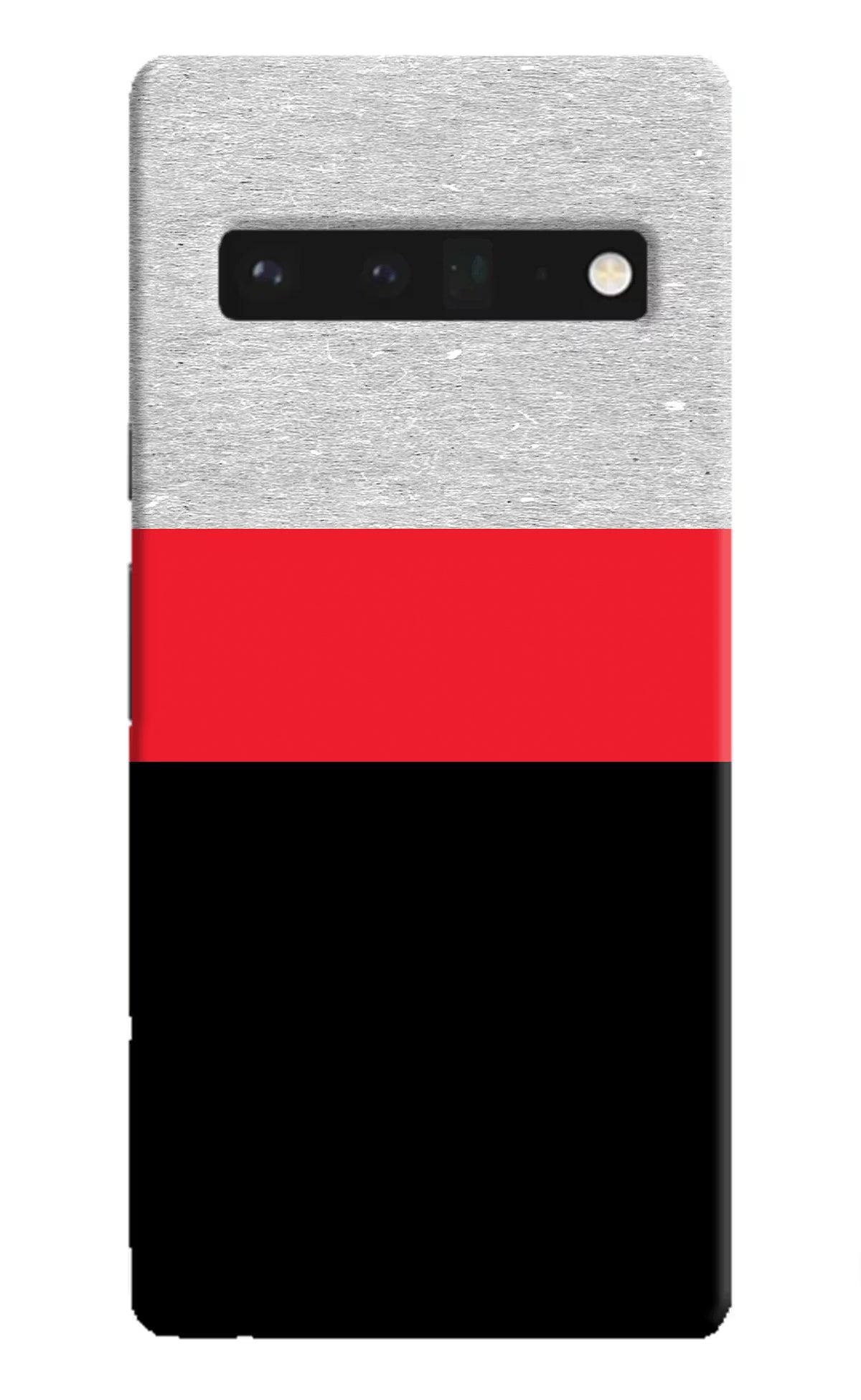 Tri Color Pattern Google Pixel 6 Pro Hard Case Back Cover by Casekaro