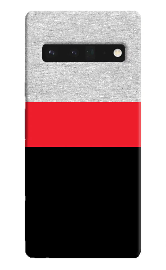 Tri Color Pattern Google Pixel 6 Pro Hard Case Back Cover by Casekaro