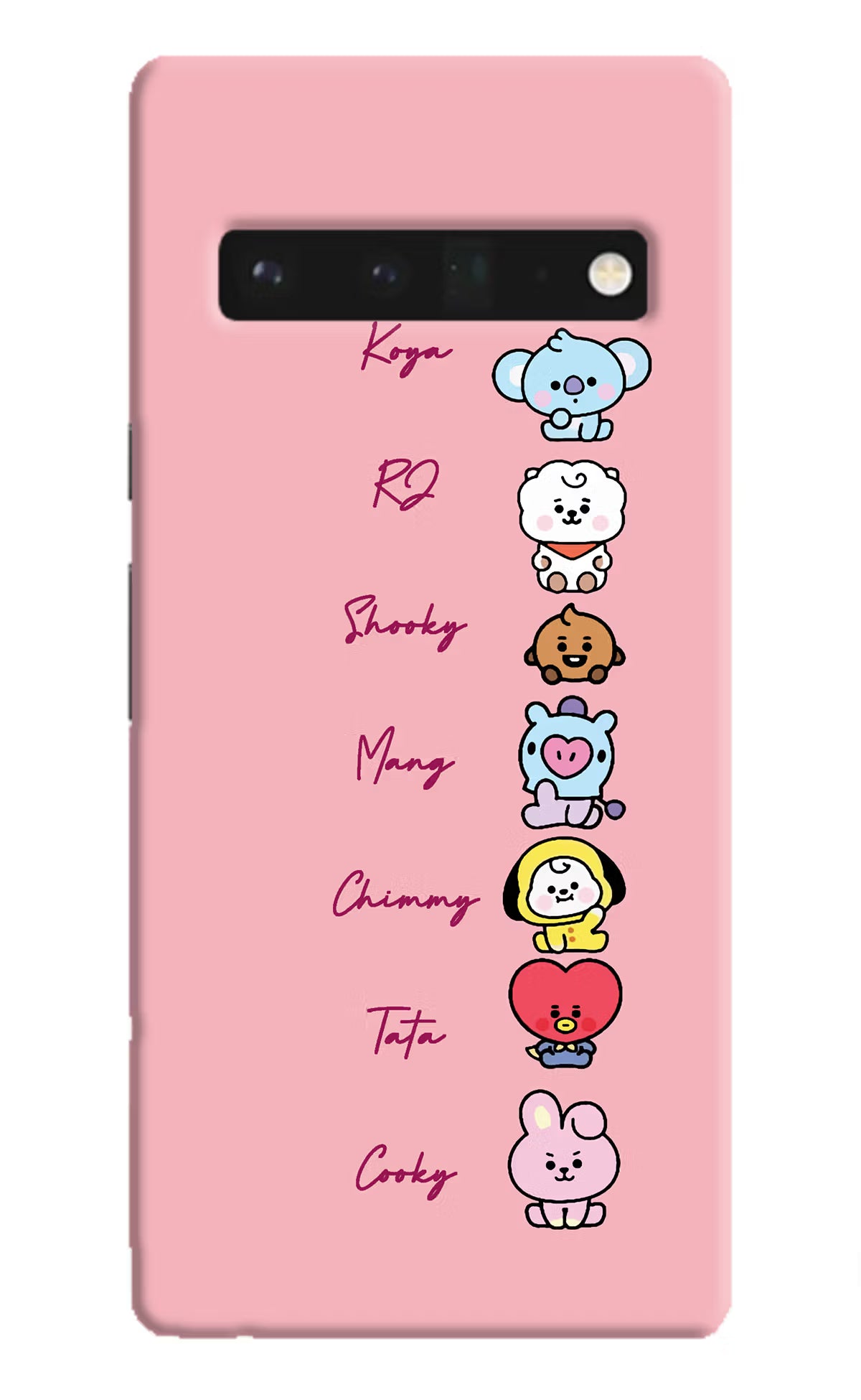 BTS names Google Pixel 6 Pro Hard Case Back Cover by Casekaro