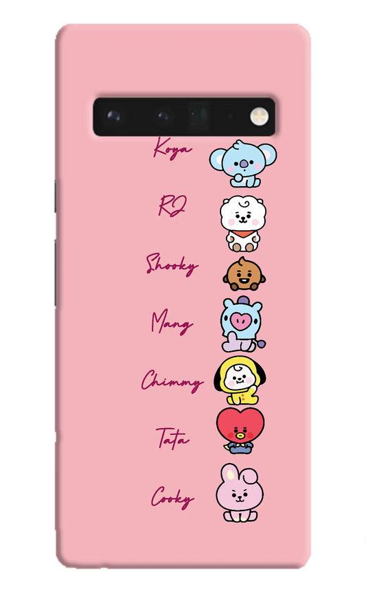 BTS names Google Pixel 6 Pro Hard Case Back Cover by Casekaro