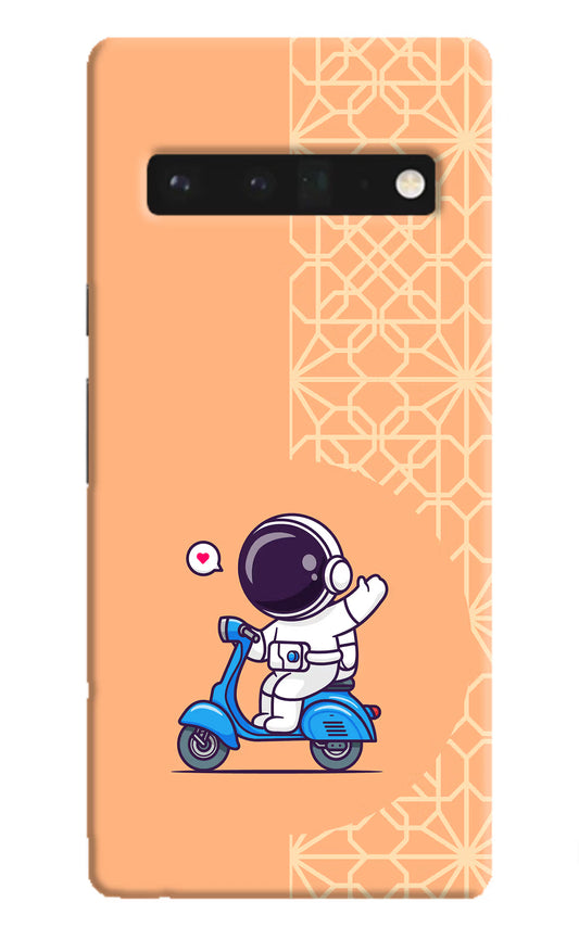 Cute Astronaut Riding Google Pixel 6 Pro Hard Case Back Cover by Casekaro