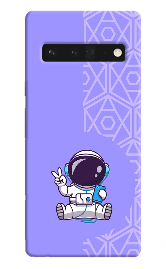 Cute Astronaut Chilling Google Pixel 6 Pro Hard Case Back Cover by Casekaro
