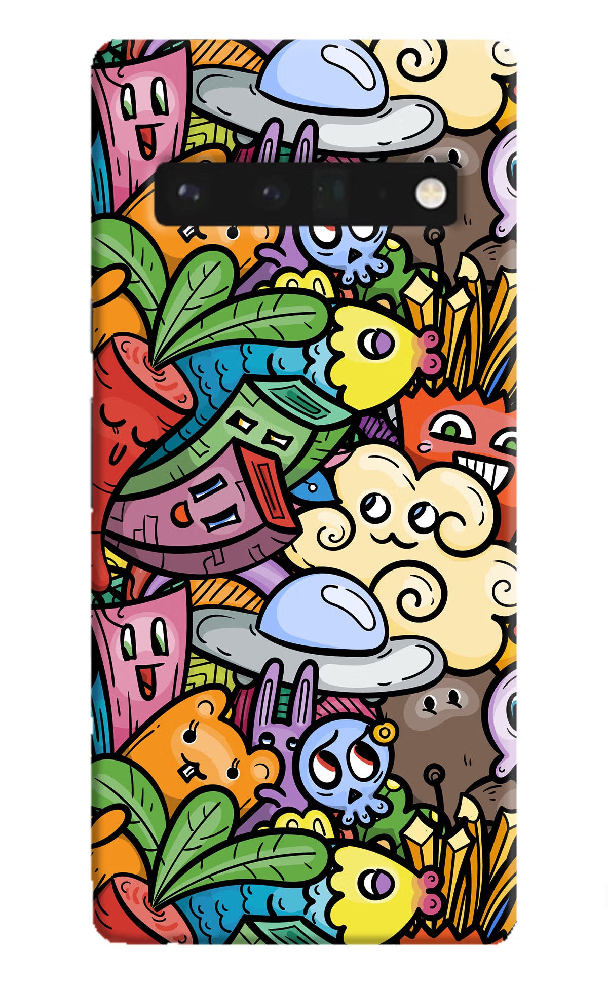 Veggie Doodle Google Pixel 6 Pro Hard Case Back Cover by Casekaro