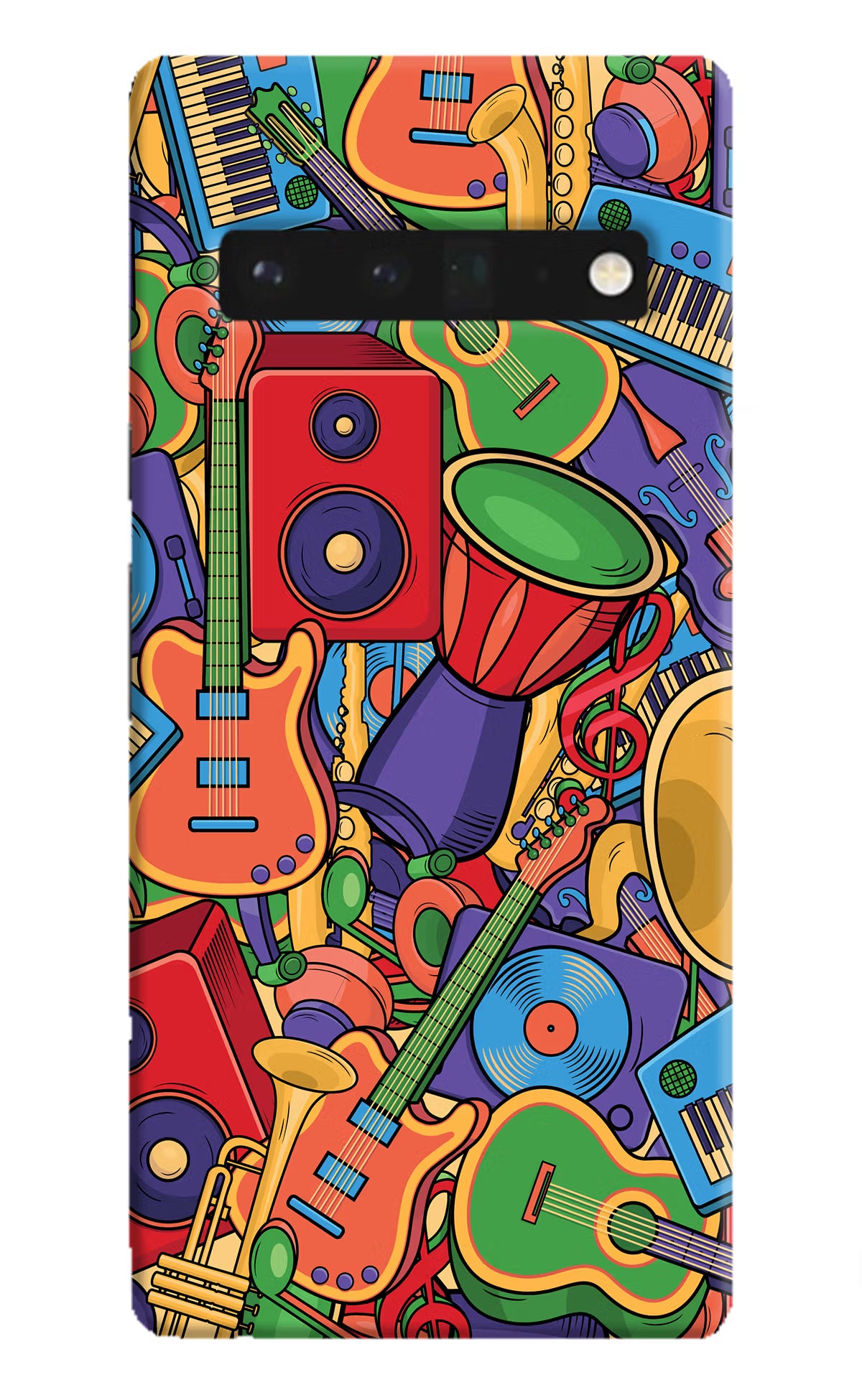 Music Instrument Doodle Google Pixel 6 Pro Hard Case Back Cover by Casekaro