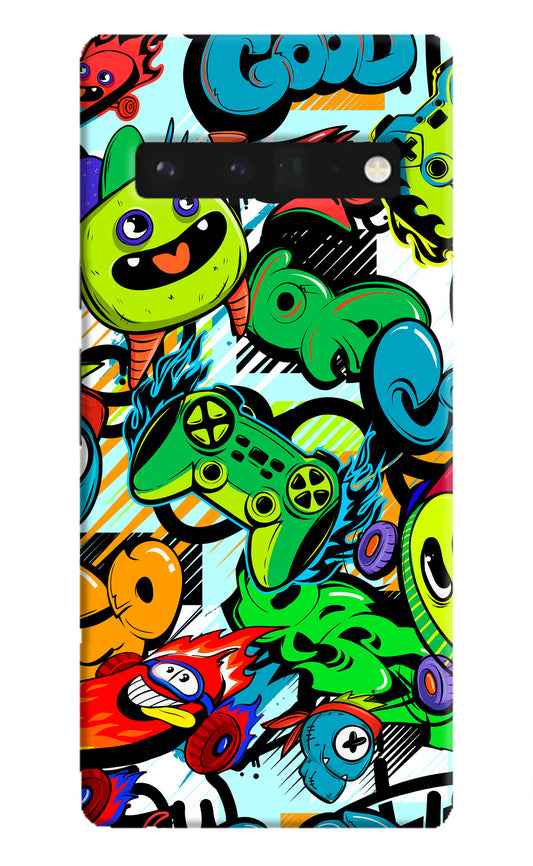 Game Doodle Google Pixel 6 Pro Hard Case Back Cover by Casekaro