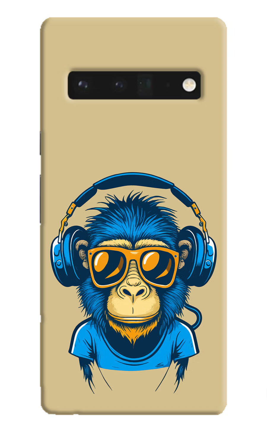 Monkey Headphone Google Pixel 6 Pro Back Cover, Hard case