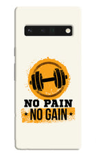 No Pain No Gain Google Pixel 6 Pro Hard Case Back Cover by Casekaro