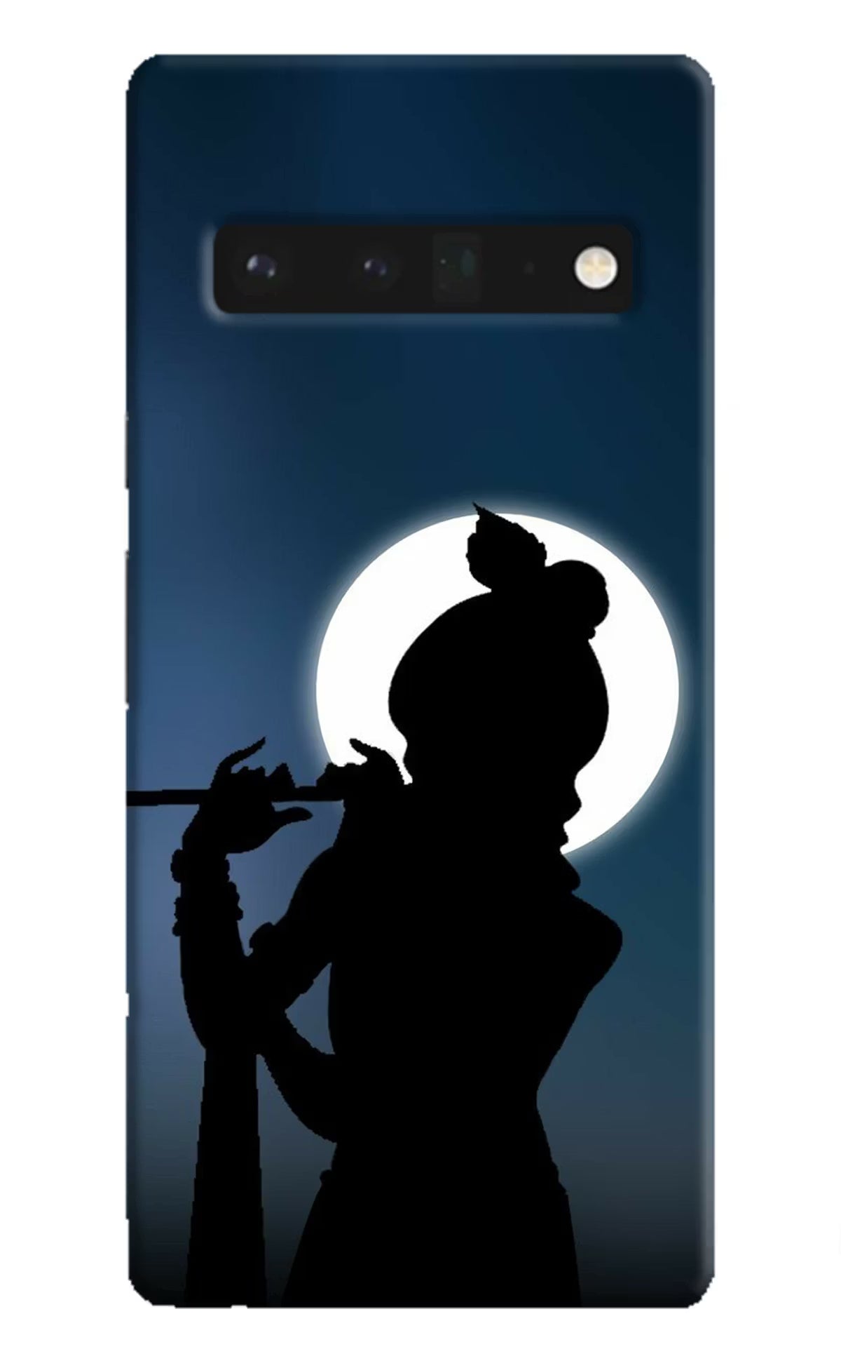 Shri Krishna Silhouette Google Pixel 6 Pro Hard Case Back Cover by Casekaro