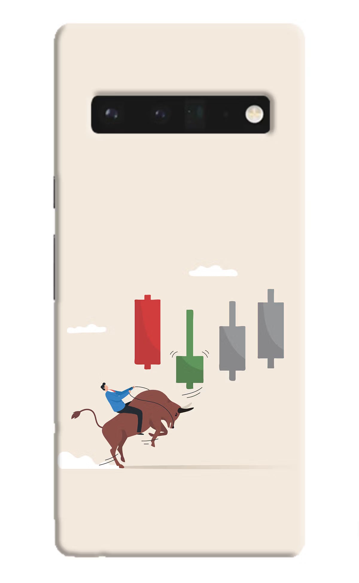 Bull Trading Momentum Google Pixel 6 Pro Hard Case Back Cover by Casekaro
