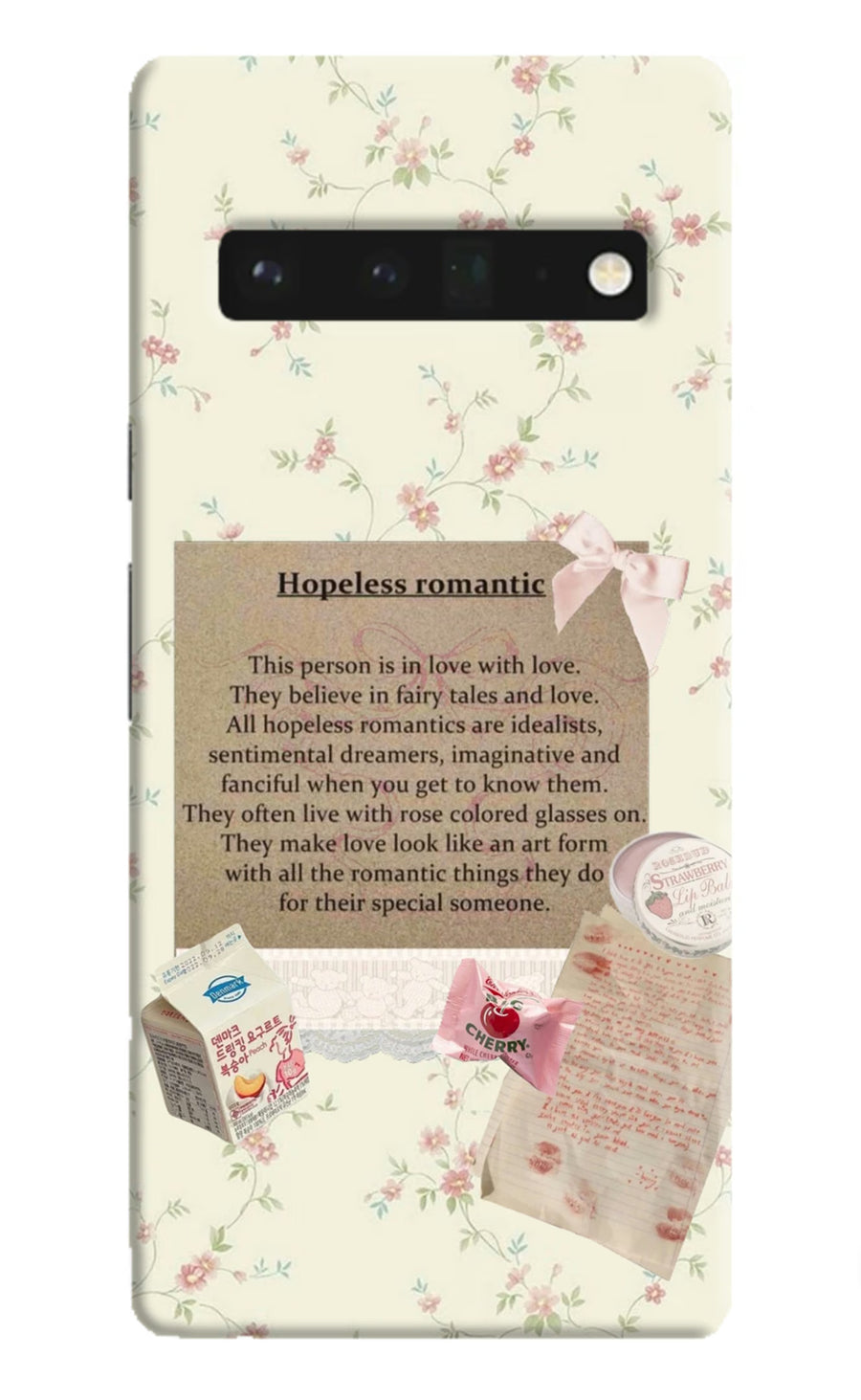 Hopeless Romantic Google Pixel 6 Pro Back Cover, Hard case