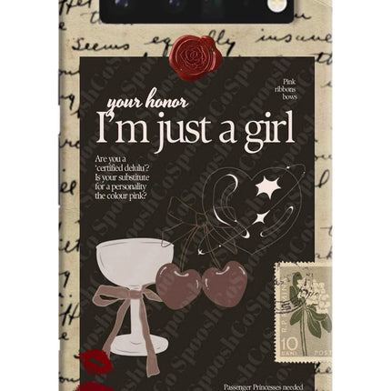 I am just a girl Google Pixel 6 Pro Hard Case Back Cover by Casekaro