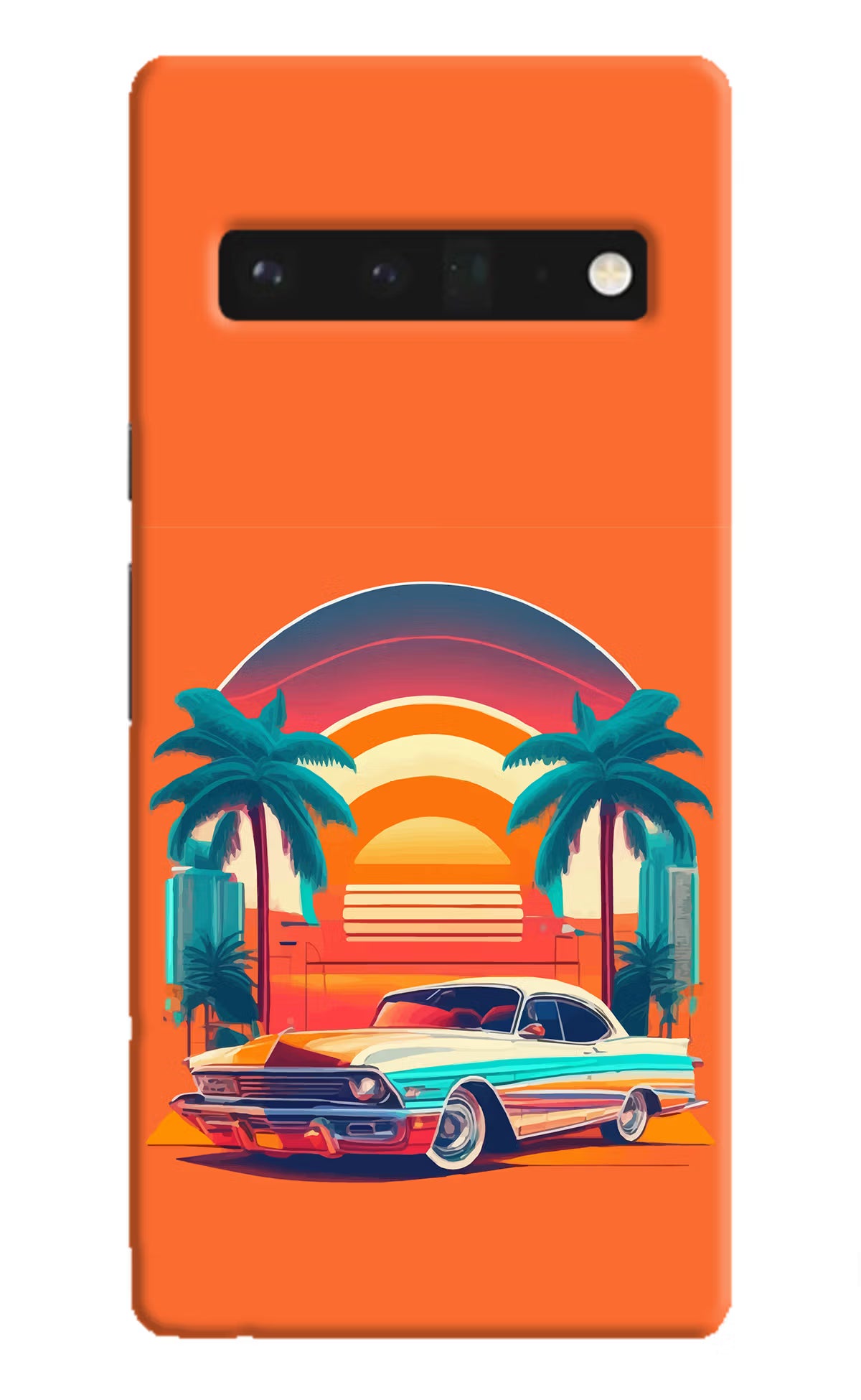 Palm Drive 80s Google Pixel 6 Pro Hard Case Back Cover by Casekaro