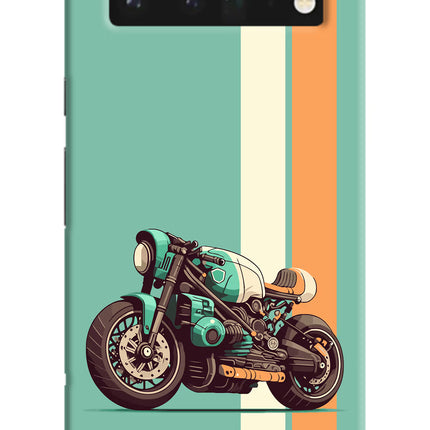 Striped Moto Drift Google Pixel 6 Pro Hard Case Back Cover by Casekaro