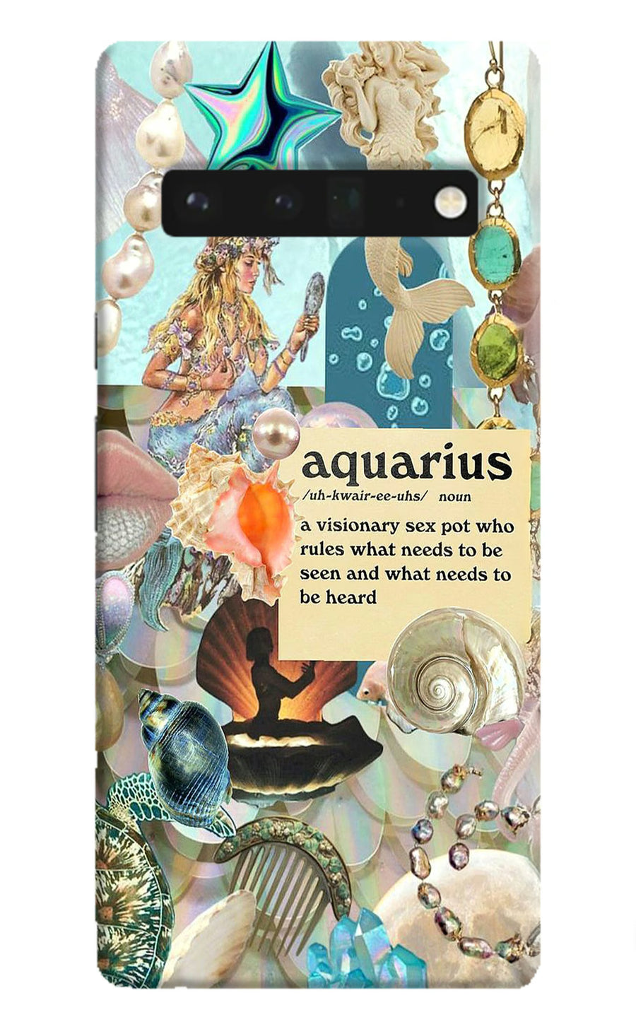 Aquarius Zodiac Google Pixel 6 Pro Back Cover, Hard case