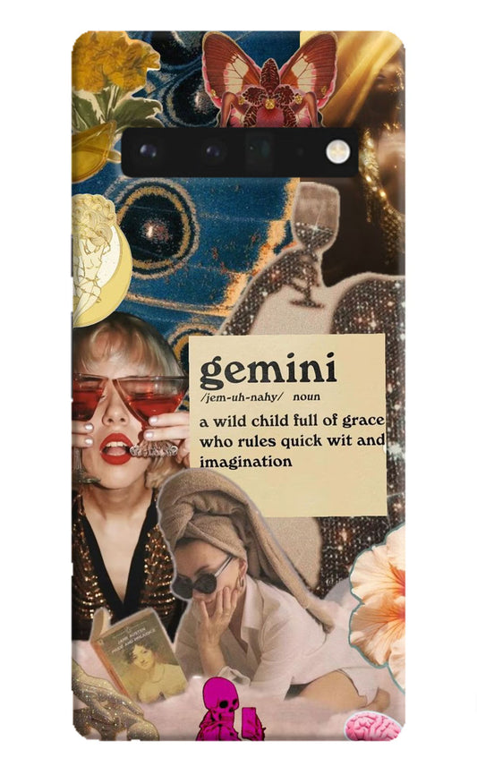 Gemini Zodiac Google Pixel 6 Pro Hard Case Back Cover by Casekaro