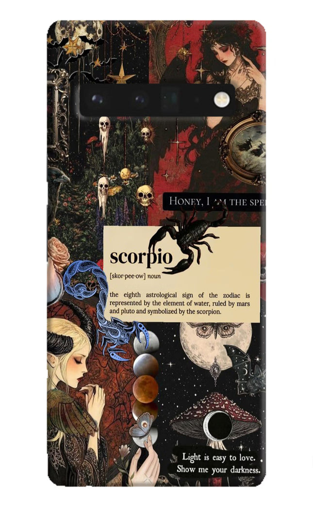 Scorpio Zodiac Google Pixel 6 Pro Hard Case Back Cover by Casekaro