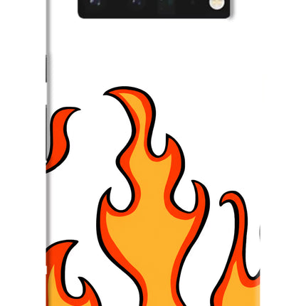 Fired Up – White Google Pixel 6 Pro Hard Case Back Cover by Casekaro