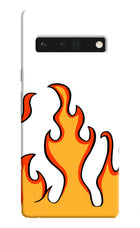 Fired Up – White Google Pixel 6 Pro Hard Case Back Cover by Casekaro