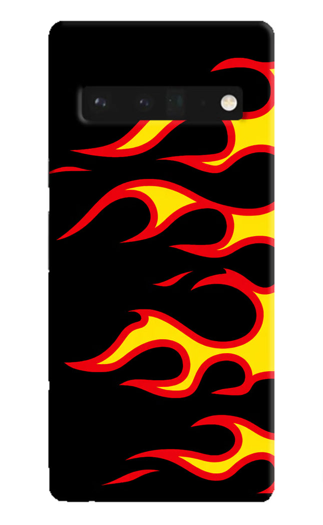 Side Sweep Flames Google Pixel 6 Pro Hard Case Back Cover by Casekaro