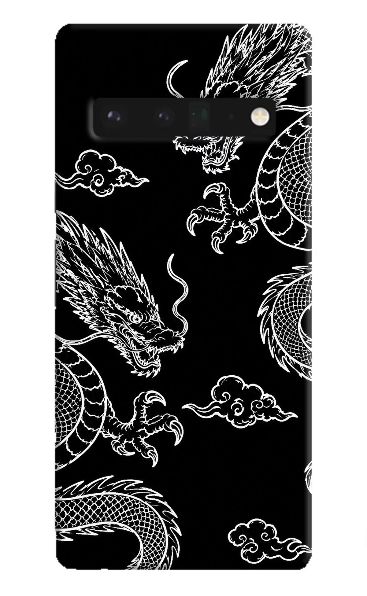Twin Dragons Google Pixel 6 Pro Hard Case Back Cover by Casekaro