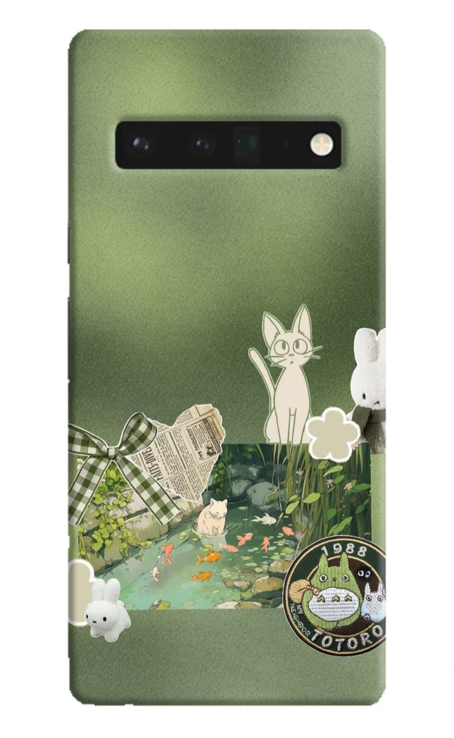 Aesthetic anime Google Pixel 6 Pro Hard Case Back Cover by Casekaro