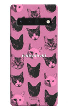 Pink Cats Google Pixel 6 Pro Hard Case Back Cover by Casekaro