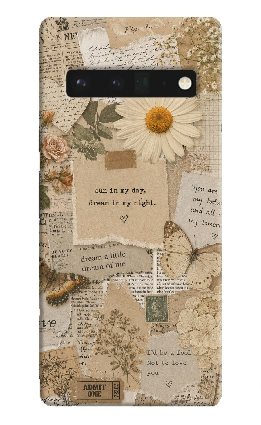 Vintage case Google Pixel 6 Pro Back Cover, Hard case