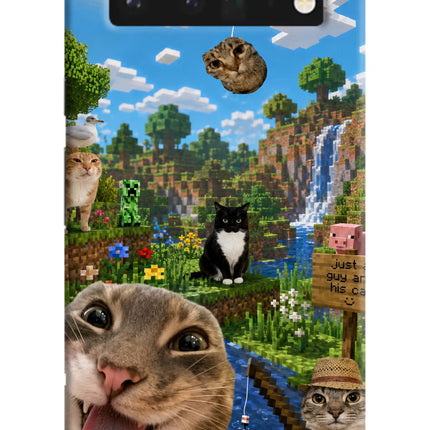 Minecraft Cat Chaos Google Pixel 6 Pro Hard Case Back Cover by Casekaro